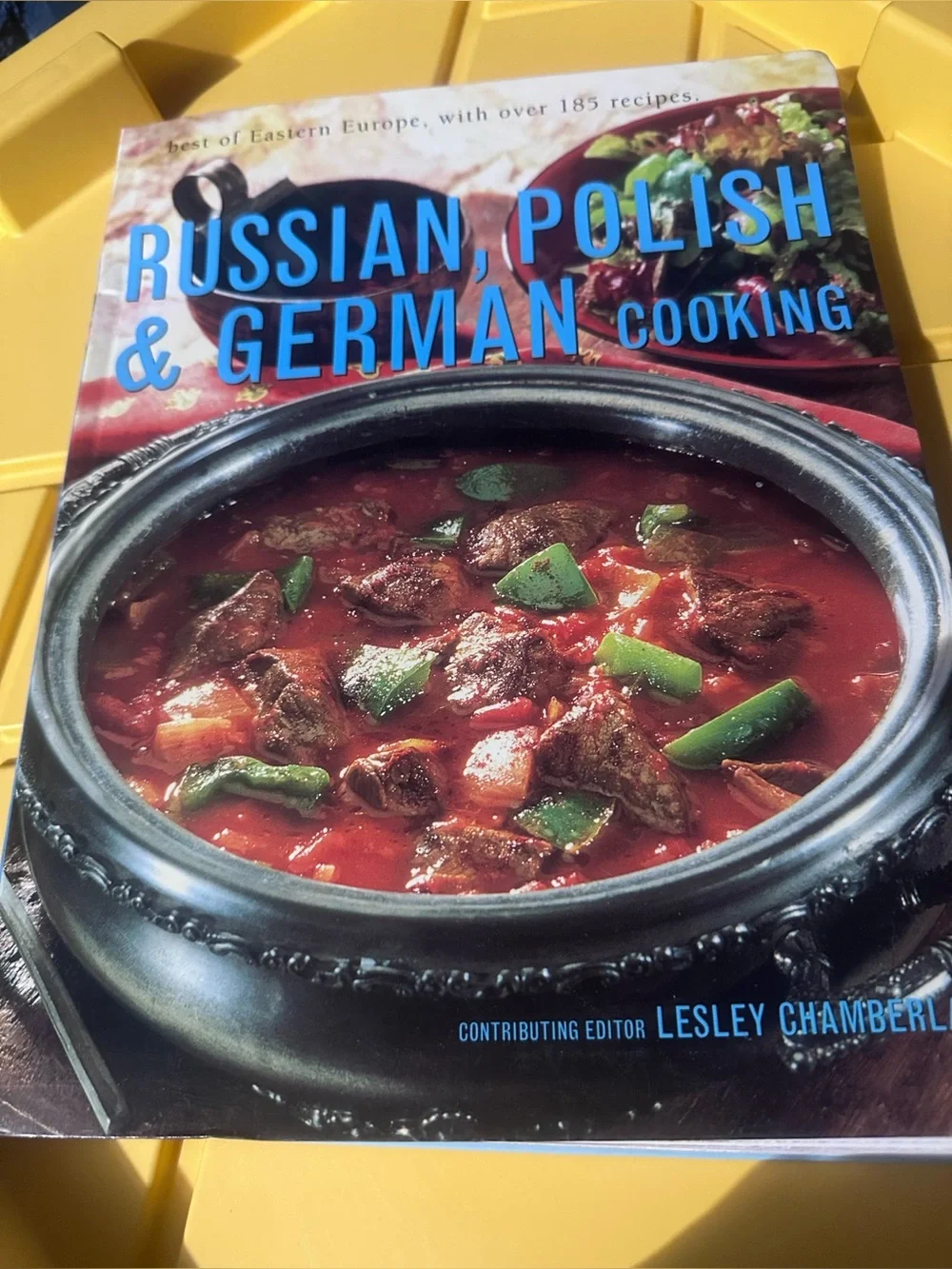 Russian, Polish & German Cooking Cookbook - Bright Red & Blue Cover